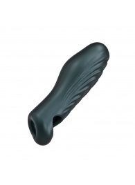 Серая силиконовая насадка на пенис с подхватом Manwan Ryzer - Manwan - в Черкесске купить с доставкой