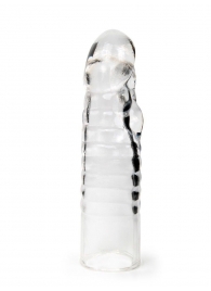 Прозрачная закрытая насадка на член - 15 см. - Sex Expert - в Черкесске купить с доставкой