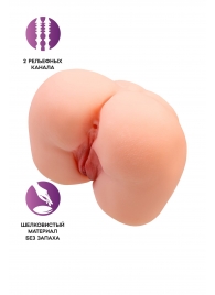 Реалистичный мастурбатор-попка с 2 любовными входами - No Name - в Черкесске купить с доставкой