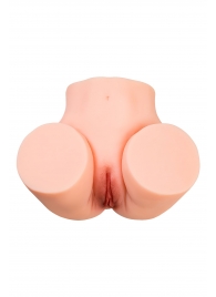 Телесный мастурбатор в форме попки с 2 любовными входами - No Name - в Черкесске купить с доставкой