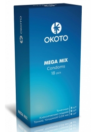 Презервативы OKOTO Mega Mix - 18 шт. - Sitabella - купить с доставкой в Черкесске