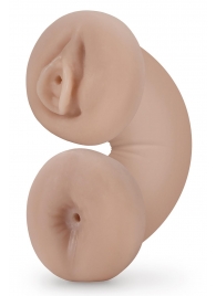 Телесный люминесцентный двусторонний мастурбатор Tasha - Blush Novelties - в Черкесске купить с доставкой