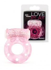 Розовое эрекционное виброкольцо с бабочкой - 1137 - в Черкесске купить с доставкой