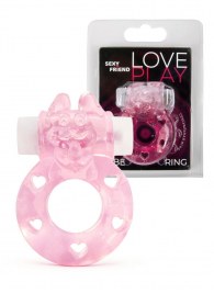 Розовое эрекционное виброкольцо в форме зайчика - 1137 - в Черкесске купить с доставкой