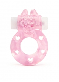 Розовое эрекционное виброкольцо в форме зайчика - 1137 - в Черкесске купить с доставкой