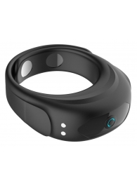Черное эрекционное виброкольцо на ремешках - Boys of Toys - в Черкесске купить с доставкой