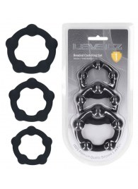 Набор из 3 эрекционных колец Beaded Silicone Cockring Set - Shots Media BV - в Черкесске купить с доставкой