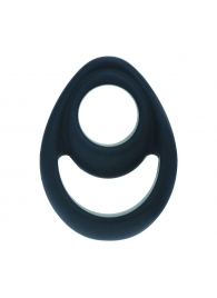 Черное эрекционное кольцо Double Ergo Silicone Cockring - Shots Media BV - в Черкесске купить с доставкой