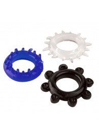 Набор из 3 эрекционных колец разного цвета и рельефа - Boys of Toys - в Черкесске купить с доставкой