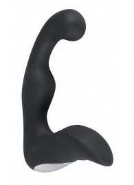 Черный перезаряжаемый стимулятор простаты с вибрацией - 14,6 см. - Orion - в Черкесске купить с доставкой