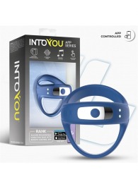 Синее интерактивное эрекционное виброкольцо Rank - Intoyou - в Черкесске купить с доставкой