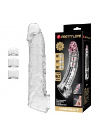 Прозрачный фаллоудлинитель с подхватом мошонки Silas - 26 см. - Baile - в Черкесске купить с доставкой