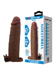 Коричневая насадка на пенис Xerxes - 22 см. - Baile - в Черкесске купить с доставкой