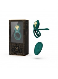 Зеленое эрекционное виброкольцо Bayek с пультом ДУ - Zalo - в Черкесске купить с доставкой