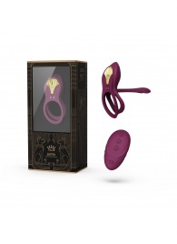 Фиолетовое эрекционное виброкольцо Bayek с пультом ДУ - Zalo - в Черкесске купить с доставкой