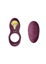 Фиолетовое эрекционное виброкольцо Bayek с пультом ДУ - Zalo - в Черкесске купить с доставкой