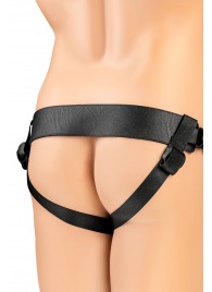 Телесный фаллопротез на черных ремнях Conall - 15 см. - ToyFa - купить с доставкой в Черкесске