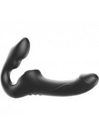 Черный безремневой страпон с 3 моторами - Ibiza - купить с доставкой в Черкесске