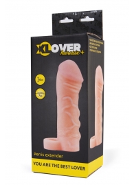 Фаллическая удлиняющая насадка с кольцом для фиксации - 16 см. - ToyFa - в Черкесске купить с доставкой