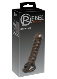 Насадка на пенис Rebel smoke с рёбрышками и отверстием под мошонку - Orion - в Черкесске купить с доставкой