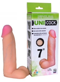 Фаллическая насадка Харнесс UNICOCK 7  - 19 см. - LOVETOY (А-Полимер) - купить с доставкой в Черкесске