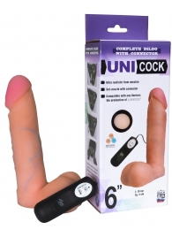 Фаллическая насадка Харнесс UNICOCK 6  с вибрацией - 18 см. - LOVETOY (А-Полимер) - купить с доставкой в Черкесске