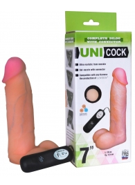 Фаллическая насадка Харнесс UNICOCK 7  с вибрацией - 19 см. - LOVETOY (А-Полимер) - купить с доставкой в Черкесске
