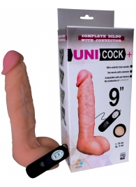 Фаллическая насадка Харнесс UNICOCK 9  с вибрацией - 24 см. - LOVETOY (А-Полимер) - купить с доставкой в Черкесске