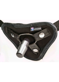 Страпон с 2 насадками и вибрацией UniStrap - 19 и 12 см. - LOVETOY (А-Полимер) - купить с доставкой в Черкесске