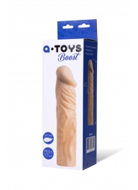 Насадка с ярко выраженной головкой и рельефным стволом - 19 см. - A-toys - в Черкесске купить с доставкой