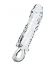 Прозрачная насадка с петлёй для фиксации - 14 см. - ToyFa - в Черкесске купить с доставкой