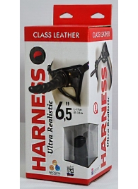Насадка-фаллоимитатор на кожаных трусиках Harness Ultra Realistic 6,5  - 18,5 см. - LOVETOY (А-Полимер) - купить с доставкой в Черкесске