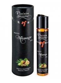 Массажное масло с ароматом экзотических фруктов Huile de Massage Gourmande Fruits Exotiques - 59 мл. - Plaisir Secret - купить с доставкой в Черкесске