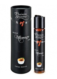 Массажное масло с ароматом крем брюле Huile de Massage Gourmande Creme Brulée - 59 мл. - Plaisir Secret - купить с доставкой в Черкесске