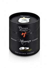 Массажная свеча с ароматом кокоса Bougie de Massage Gourmande Coco - 80 мл. - Plaisir Secret - купить с доставкой в Черкесске
