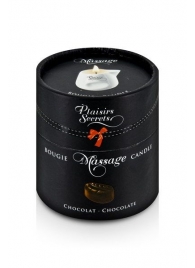 Массажная свеча с ароматом шоколада Bougie de Massage Gourmande Chocolat - 80 мл. - Plaisir Secret - купить с доставкой в Черкесске