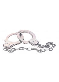 Наручники из металла с длинной цепочкой CHROME HANDCUFFS METAL HANDCUFFS W. KEY - NMC - купить с доставкой в Черкесске