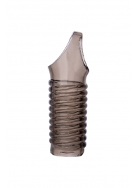 Дымчатая насадка с рёбрышками и подхватом мошонки ToyFa XLover - 12,5 см. - ToyFa - в Черкесске купить с доставкой