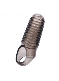 Дымчатая насадка с рёбрышками и подхватом мошонки ToyFa XLover - 12,5 см. - ToyFa - в Черкесске купить с доставкой