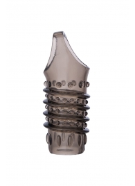 Открытая дымчатая насадка с точками и рёбрами ToyFa XLover - 11,5 см. - ToyFa - в Черкесске купить с доставкой