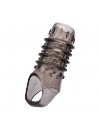 Открытая дымчатая насадка с точками и рёбрами ToyFa XLover - 11,5 см. - ToyFa - в Черкесске купить с доставкой