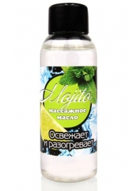 Массажное масло для тела Mojito с ароматом лайма - 50 мл. - Биоритм - купить с доставкой в Черкесске