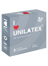 Презервативы с рёбрами Unilatex Ribbed - 3 шт. - Unilatex - купить с доставкой в Черкесске