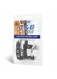 Утяжка на пенис на замочке Duo Cock And Ball Lock - BlueLine - купить с доставкой в Черкесске