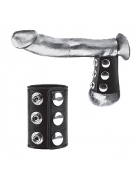 Утяжка на пенис на кнопочках 100% PVC STRAP WITH METAL SNAP - BlueLine - купить с доставкой в Черкесске