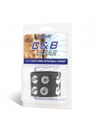 Ремень на член и мошонку 1.5  Cock Ring With Ball Strap - BlueLine - купить с доставкой в Черкесске