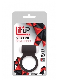 Чёрное эрекционное виброкольцо LIT-UP SILICONE STIMU RING 3 BLACK - Dream Toys - в Черкесске купить с доставкой
