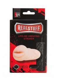 Мастурбатор-ротик с вибрацией REALSTUFF VIBRATING MASTURBATOR MOUTH - Dream Toys - в Черкесске купить с доставкой
