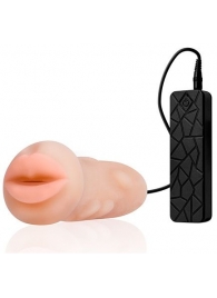 Мастурбатор-ротик с вибрацией REALSTUFF VIBRATING MASTURBATOR MOUTH - Dream Toys - в Черкесске купить с доставкой