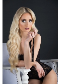 Чёрная мини-плеть из резины Rubber Mini Whip - 22 см. - Blush Novelties - купить с доставкой в Черкесске